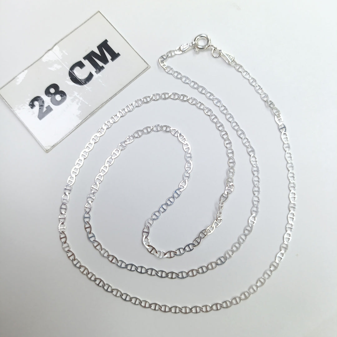 CADENA TEJIDO GUCHI PLATA .925 55 CM 3.3 GR (NUEVO)