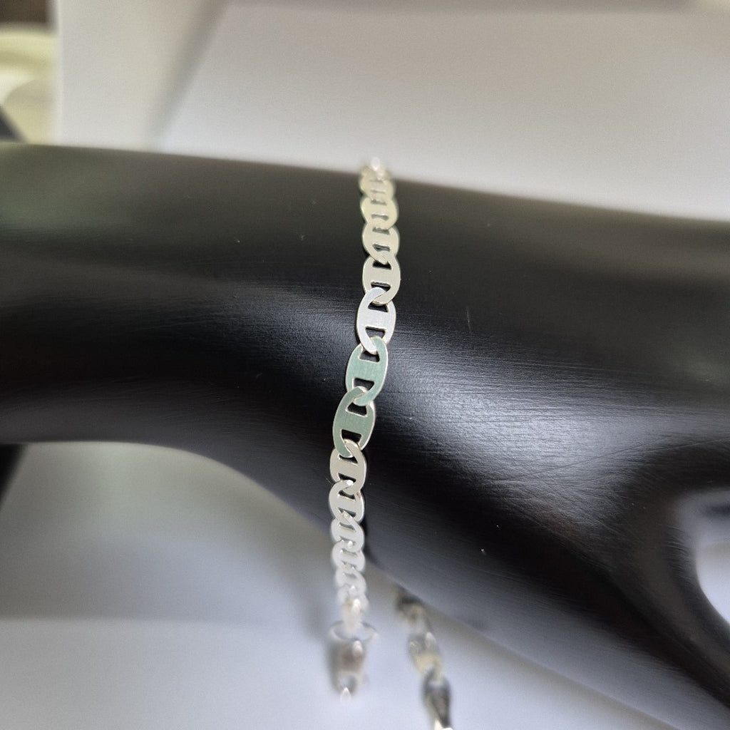 PULSERA TEJIDO GUCHI PLATA .925 18 CM 2.8 GR (NUEVO)
