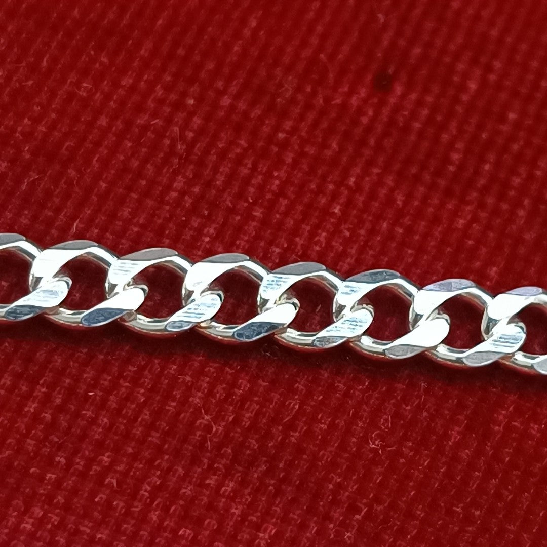 CADENA TEJIDO BARBADO PLATA .925 60 CM 13.6 GR (NUEVO)