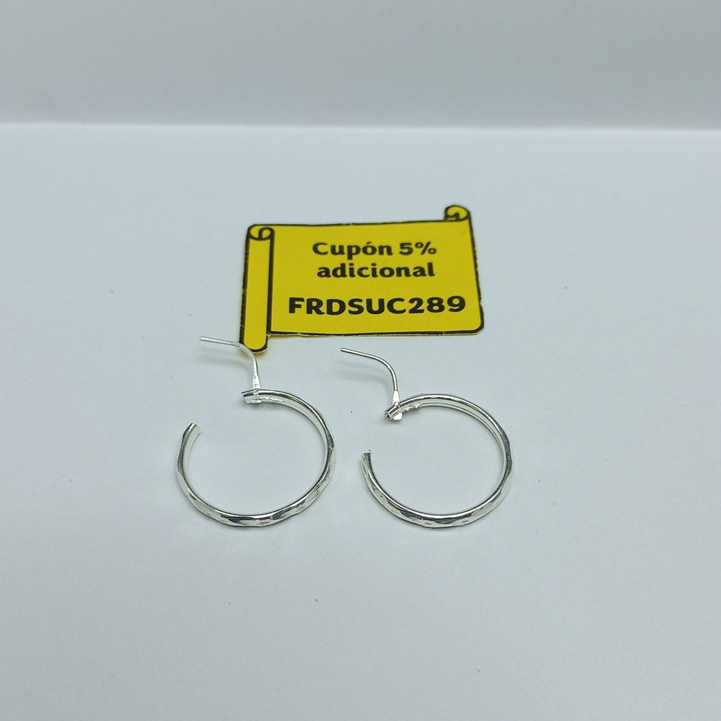 PAR ARRACADAS FACETADA PLATA .925 2.1 GR (NUEVO)