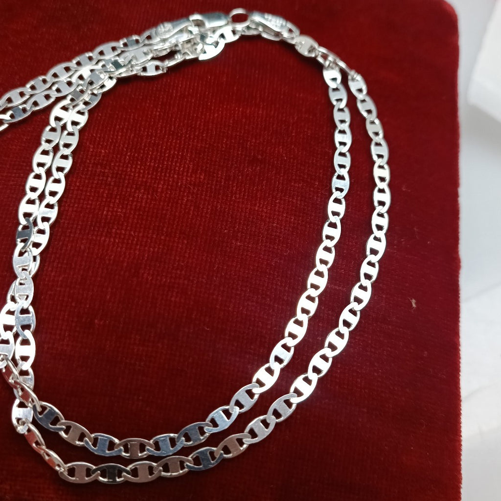 CADENA TEJIDO GUCHI PLATA .925 60 CM 9 GR (NUEVO)