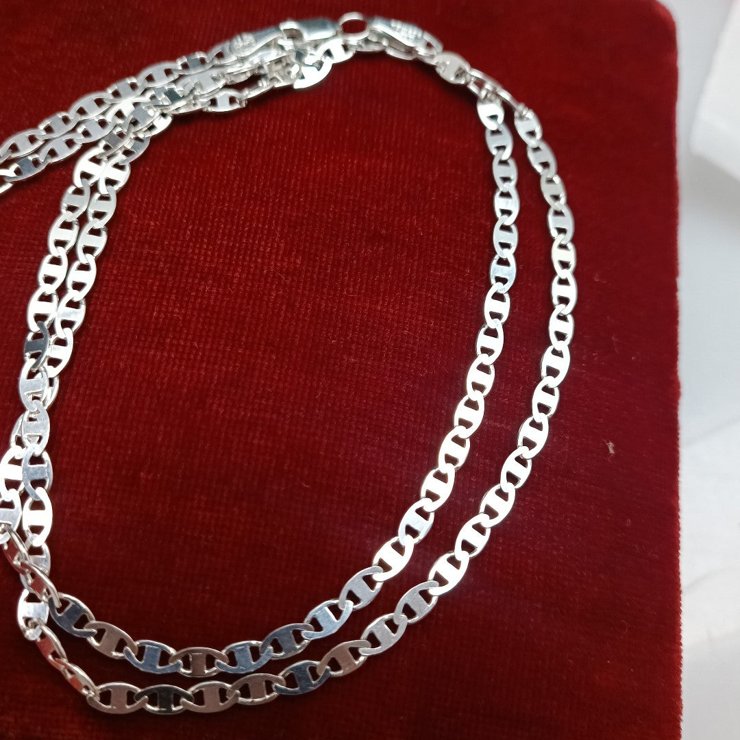 CADENA TEJIDO GUCHI PLATA .925 60 CM 9 GR (NUEVO)