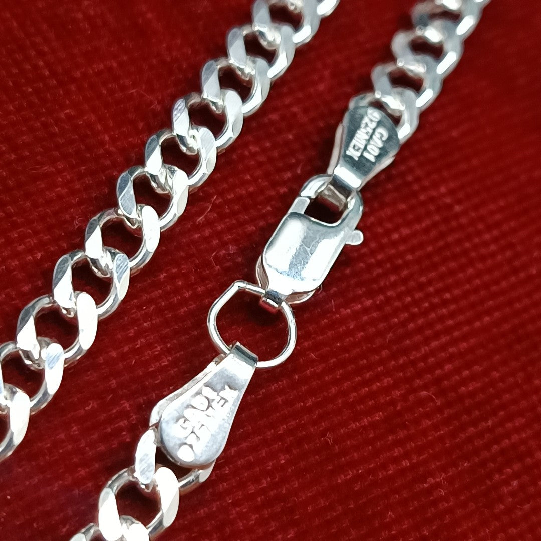 CADENA TEJIDO BARBADO PLATA .925 60 CM 13.7 GR (NUEVO)