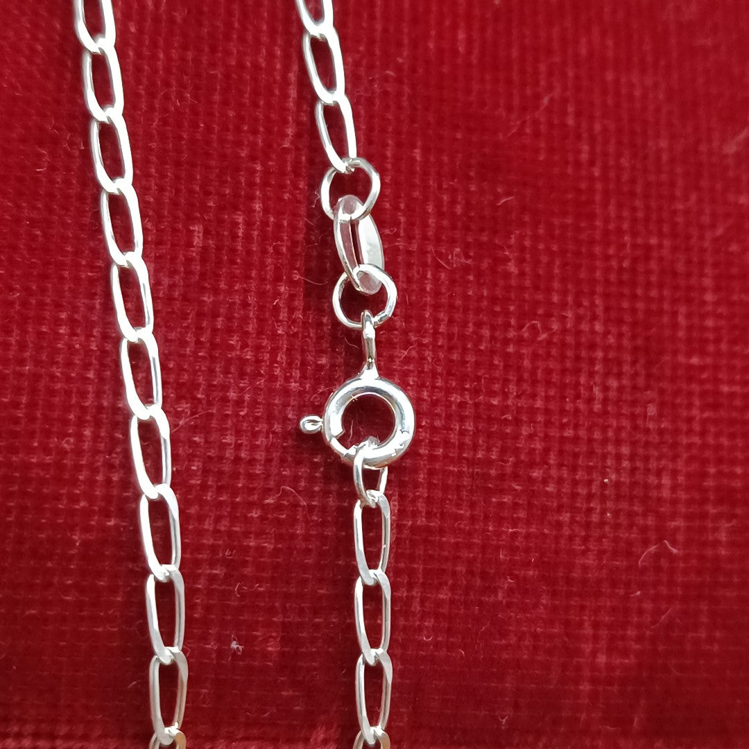 CADENA TEJIDO ESLABONES PLATA .925 55 CM 3 GR (NUEVO)