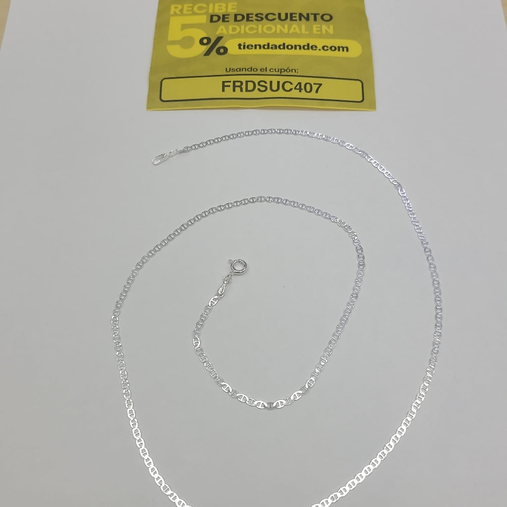 CADENA TEJIDO GUCHI PLATA .925 60 CM 3.7 GR (NUEVO)