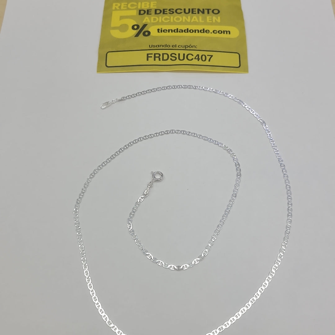 CADENA TEJIDO GUCHI PLATA .925 60 CM 3.7 GR (NUEVO)