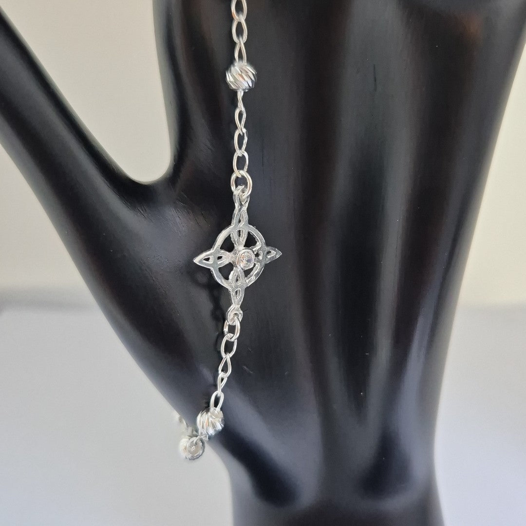 PULSERA TEJIDO ESPECIAL PLATA .925 18 CM 2.9 GR (NUEVO)
