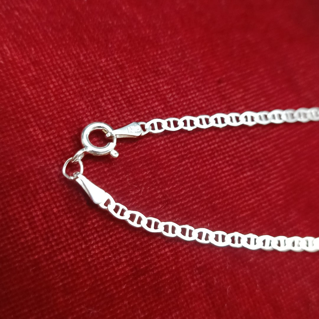 CADENA TEJIDO GUCHI PLATA .925 60 CM 4 GR (NUEVO)