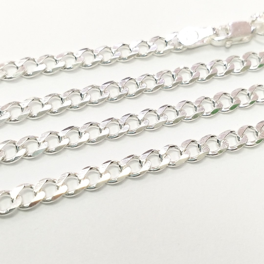 CADENA TEJIDO BARBADO PLATA .925 60 CM 13 GR (NUEVO)