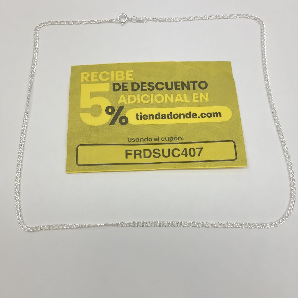 CADENA TEJIDO ESLABONES PLATA .925 50 CM 3.6 GR (NUEVO)