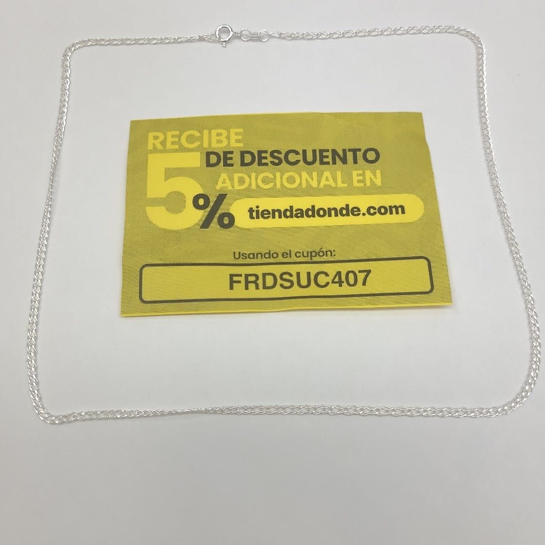 CADENA TEJIDO ESLABONES PLATA .925 50 CM 3.6 GR (NUEVO)