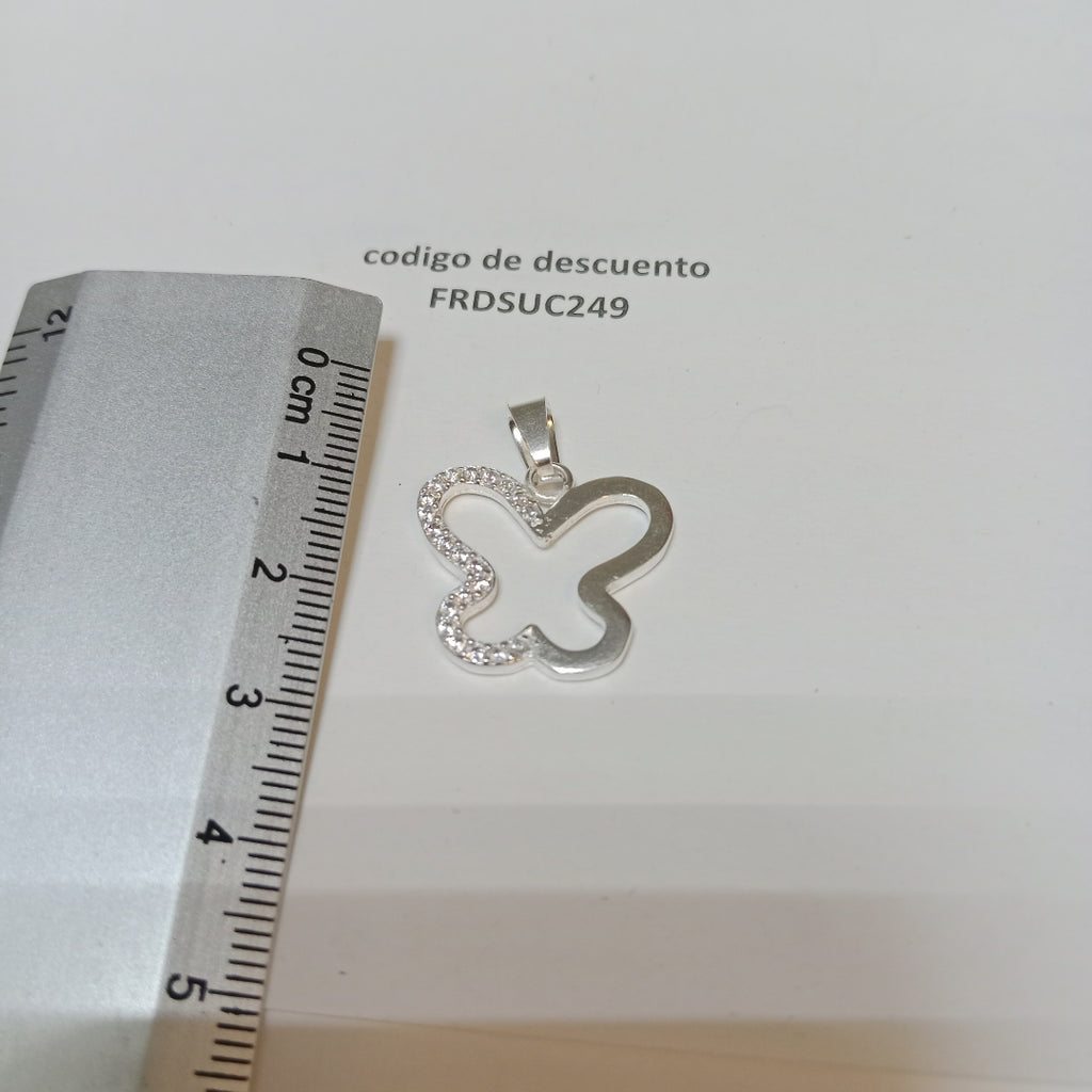 DIJE MARIPOSA C/CIRCONIAS PLATA .925 2.1 GR (NUEVO)