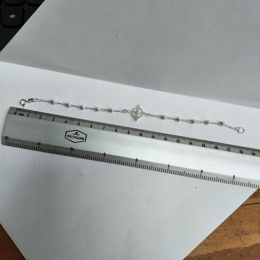PULSERA TEJIDO ESPECIAL PLATA .925 18 CM 2.8 GR (NUEVO)