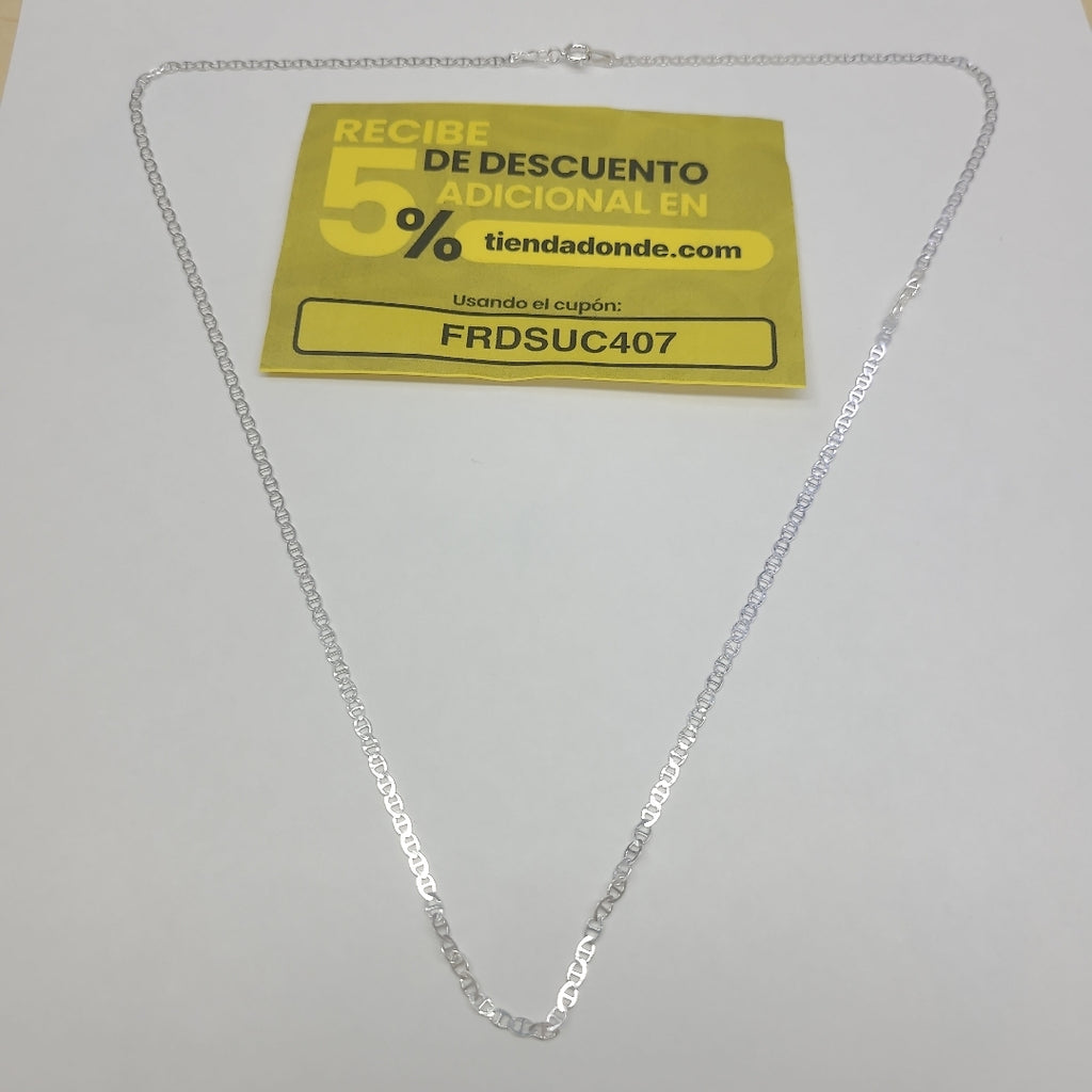 CADENA TEJIDO GUCHI PLATA .925 55 CM 3.3 GR (NUEVO)
