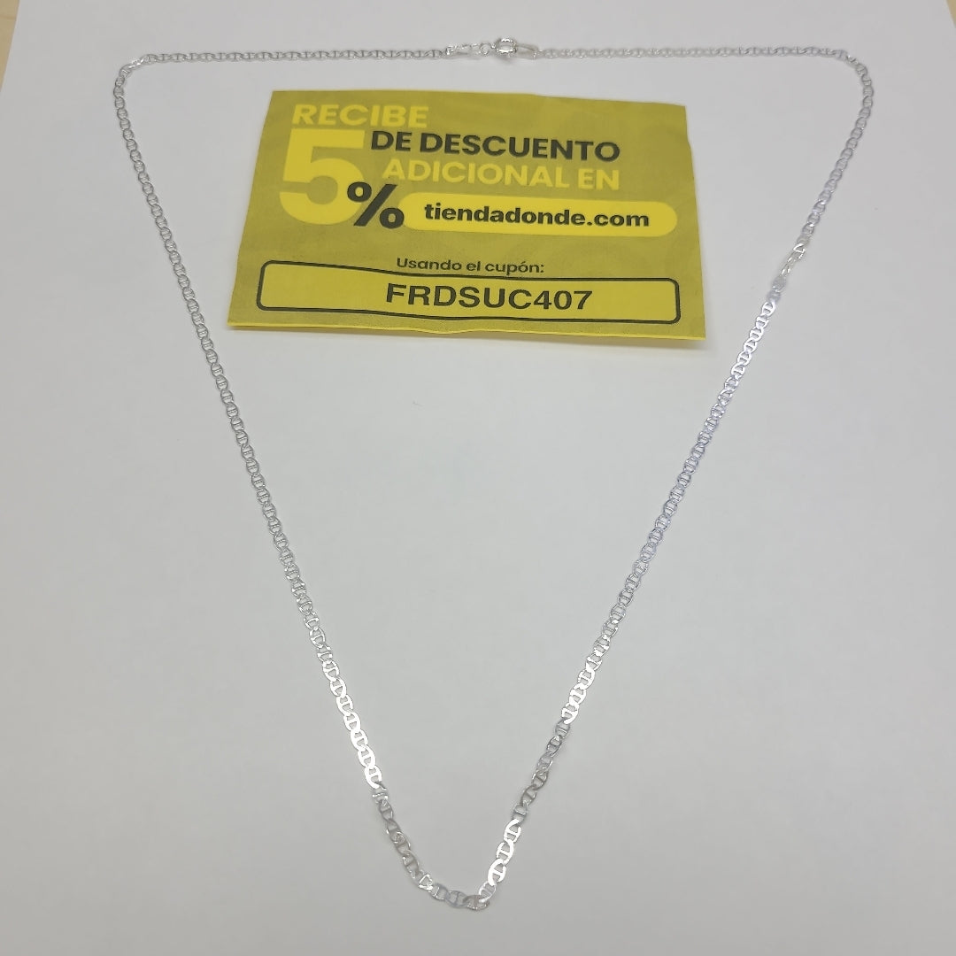 CADENA TEJIDO GUCHI PLATA .925 55 CM 3.3 GR (NUEVO)