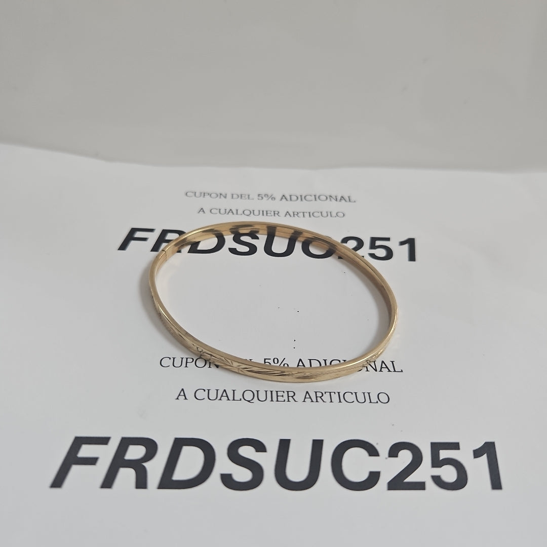 PULSERA RIGIDA ORO 10 K 5 GRMS (SEMINUEVO)