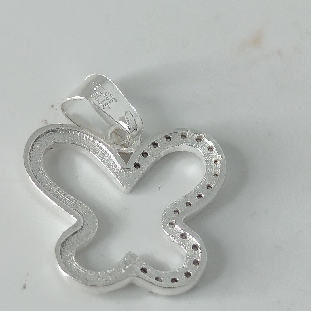 DIJE MARIPOSA C/CIRCONIAS PLATA .925 2.4 GR (NUEVO)