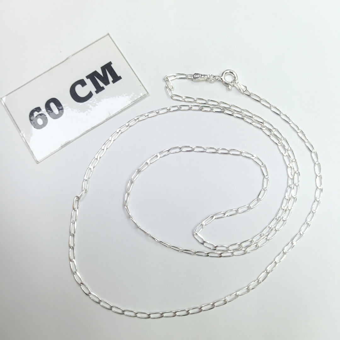 CADENA TEJIDO ESLABONES PLATA .925 60 CM 3 GR (NUEVO)