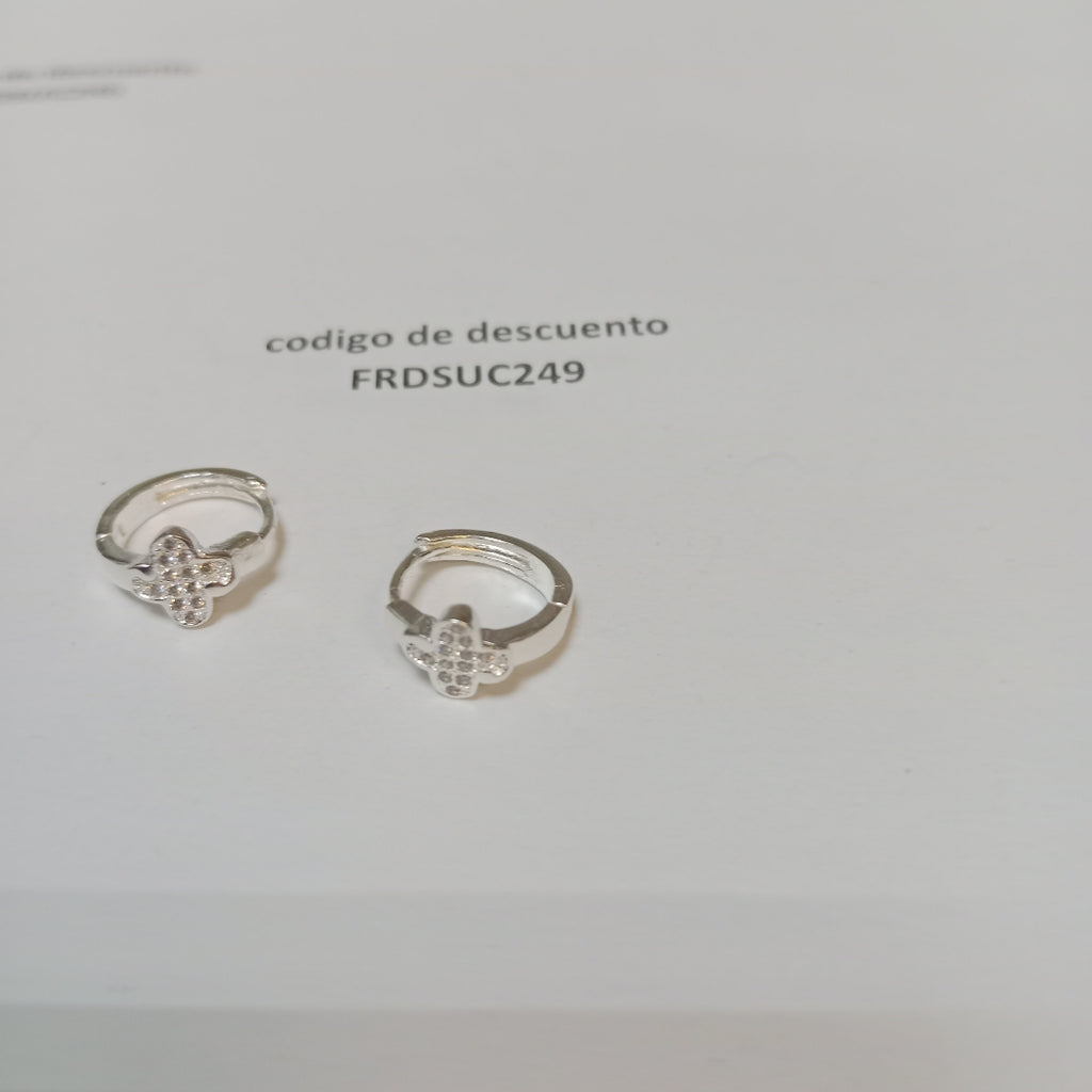 ARRACADAS C/CIRCONIAS PLATA .925 1.9 GR (NUEVO)