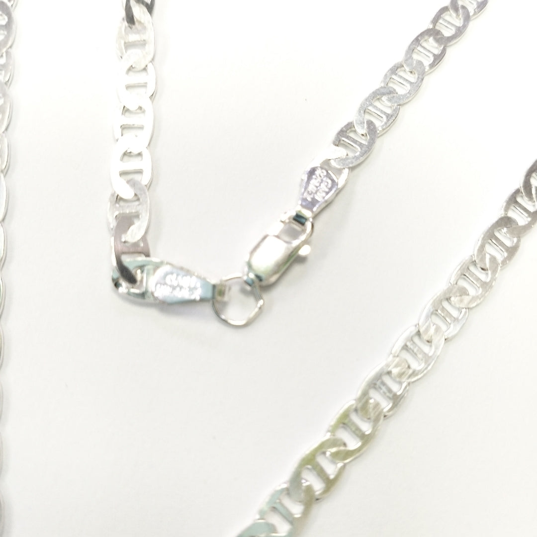 CADENA TEJIDO GUCHI PLATA .925 55 CM 12.5 GR (NUEVO)