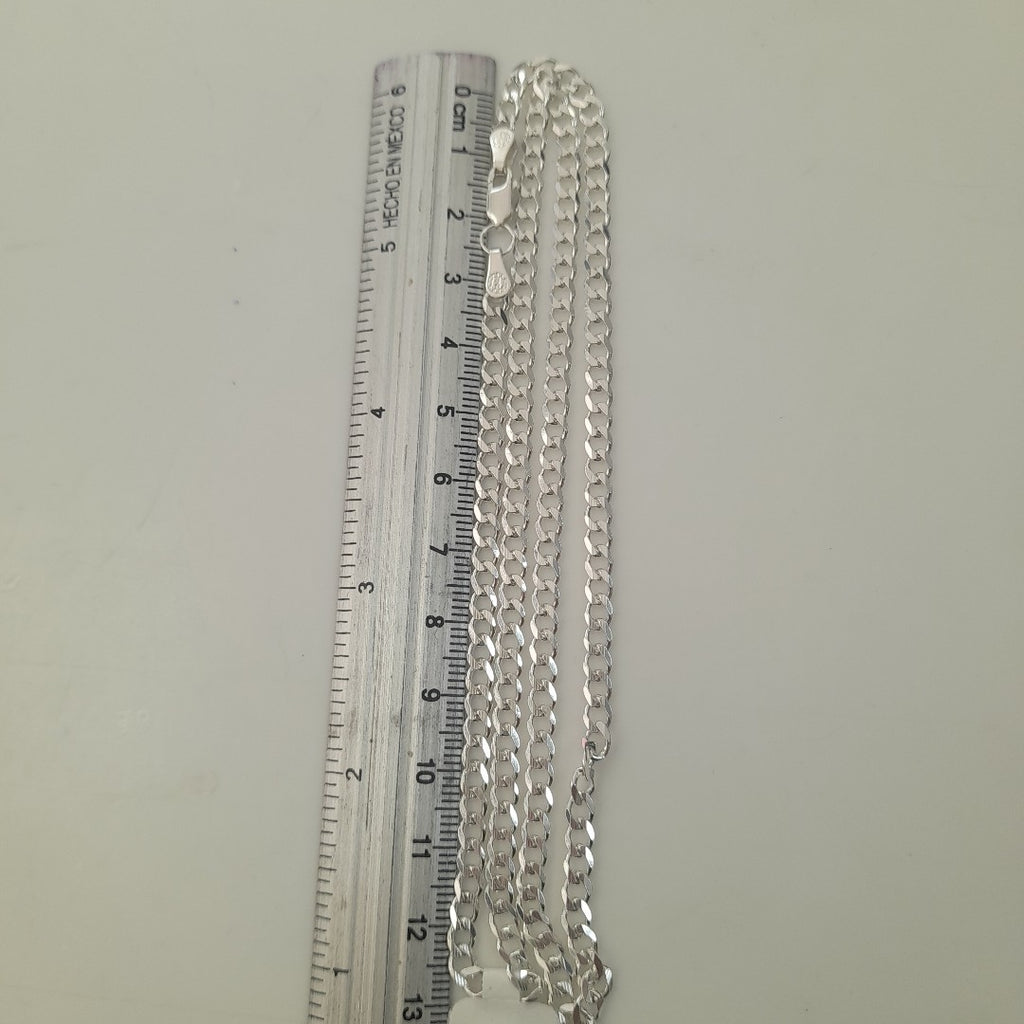 CADENA TEJIDO BARBADO PLATA .925 55 CM 11.8 GR (NUEVO)