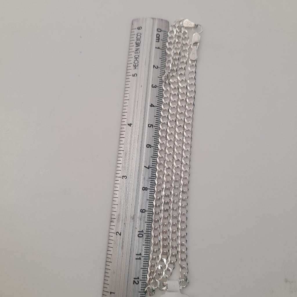 CADENA TEJIDO BARBADO PLATA .925 55 CM 12.8 GR (NUEVO)