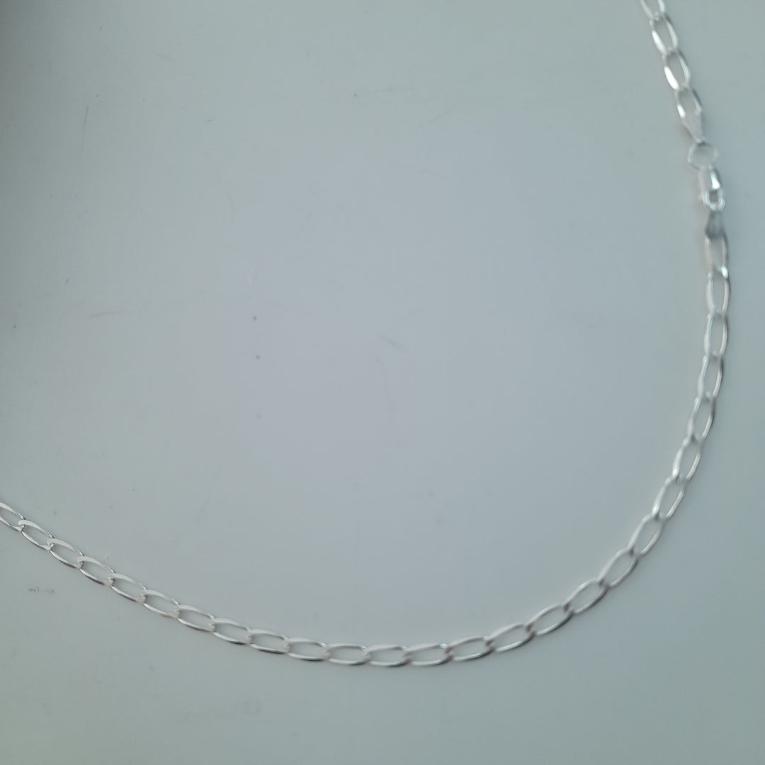 CADENA TEJIDO ESLABONES PLATA .925 60 CM 10.6 GR (NUEVO)