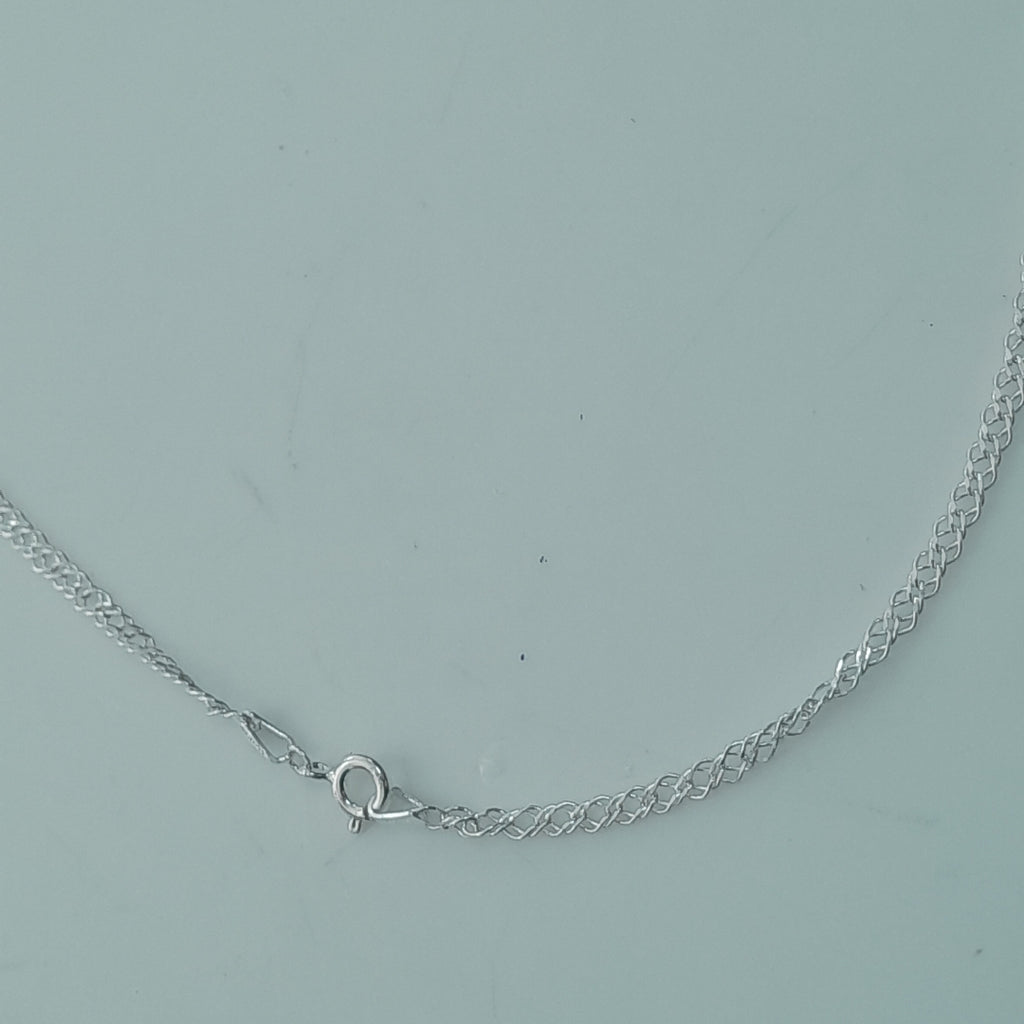 CADENA TEJIDO ESLABONES PLATA .925 55 CM 4.3 GR (NUEVO)