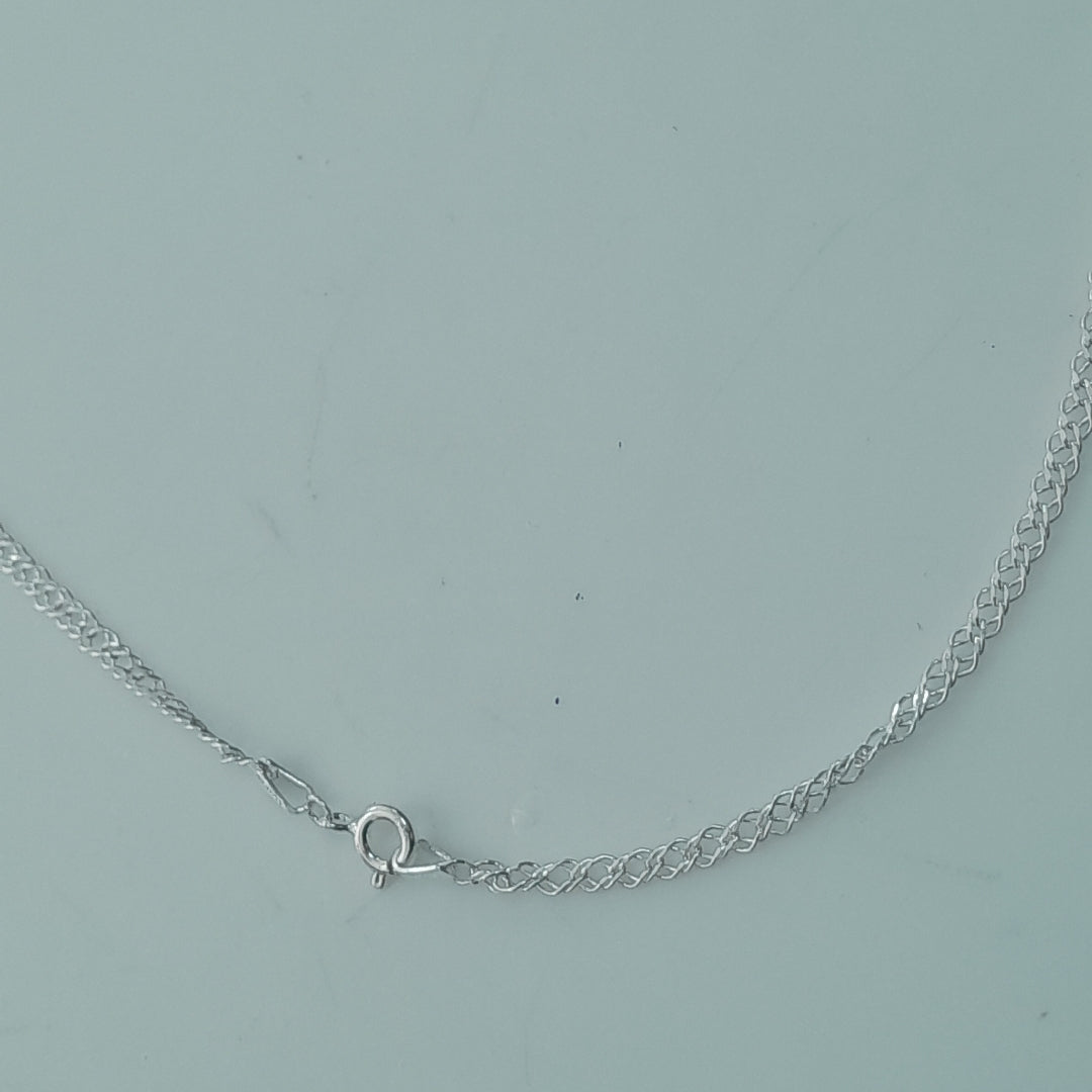 CADENA TEJIDO ESLABONES PLATA .925 55 CM 4.3 GR (NUEVO)
