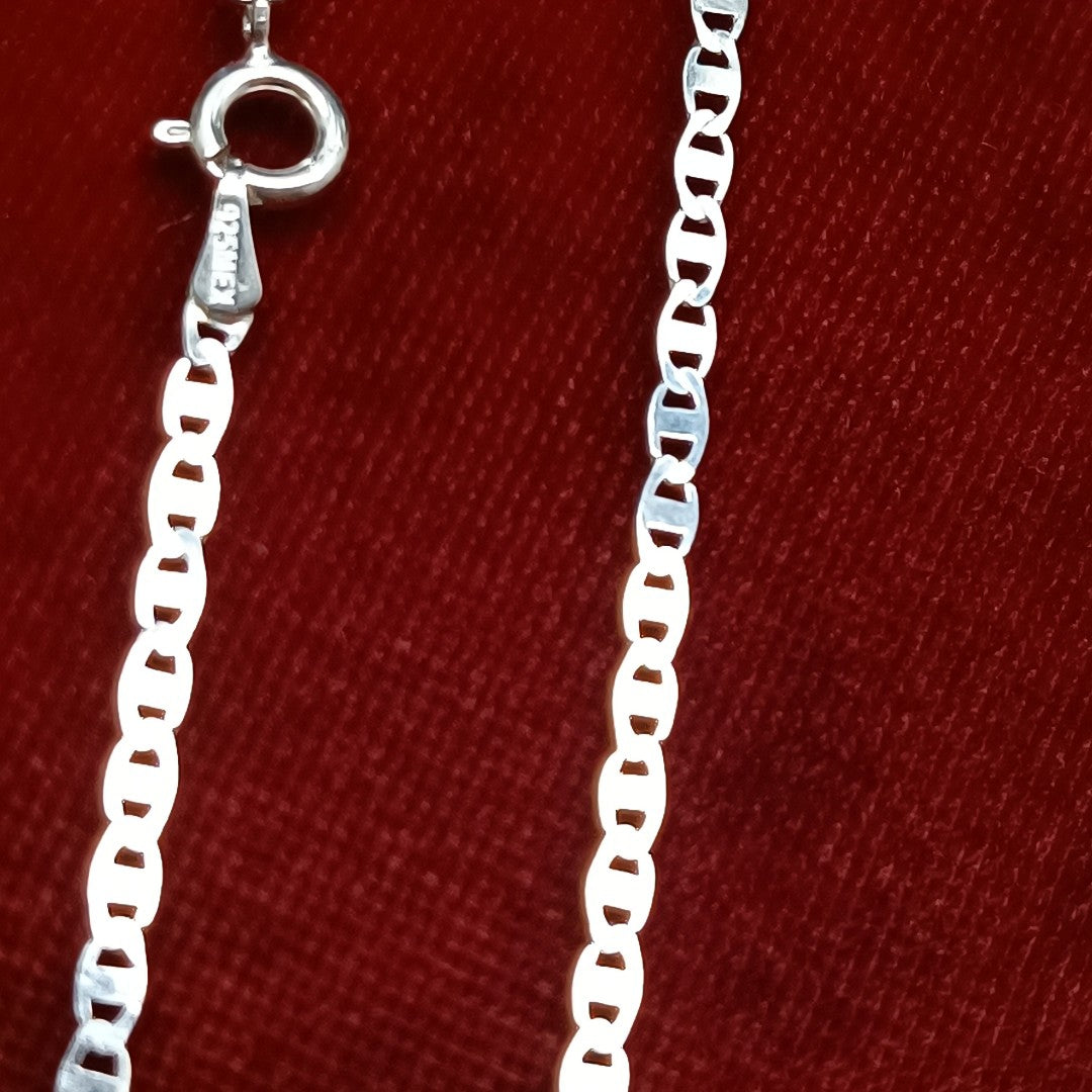 CADENA TEJIDO ESPEJO PLATA .925 55 CM 3.9 GR (NUEVO)