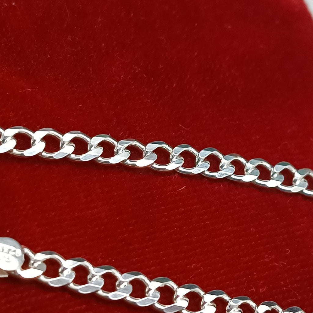 CADENA TEJIDO BARBADO PLATA .925 55 CM 12.9 GR (NUEVO)