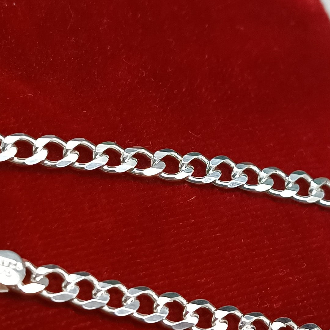 CADENA TEJIDO BARBADO PLATA .925 55 CM 12.9 GR (NUEVO)