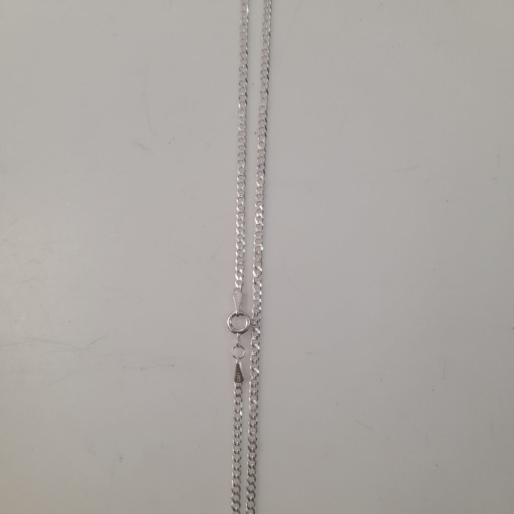 CADENA TEJIDO BARBADO PLATA .925 60 CM 5.6 GR (NUEVO)