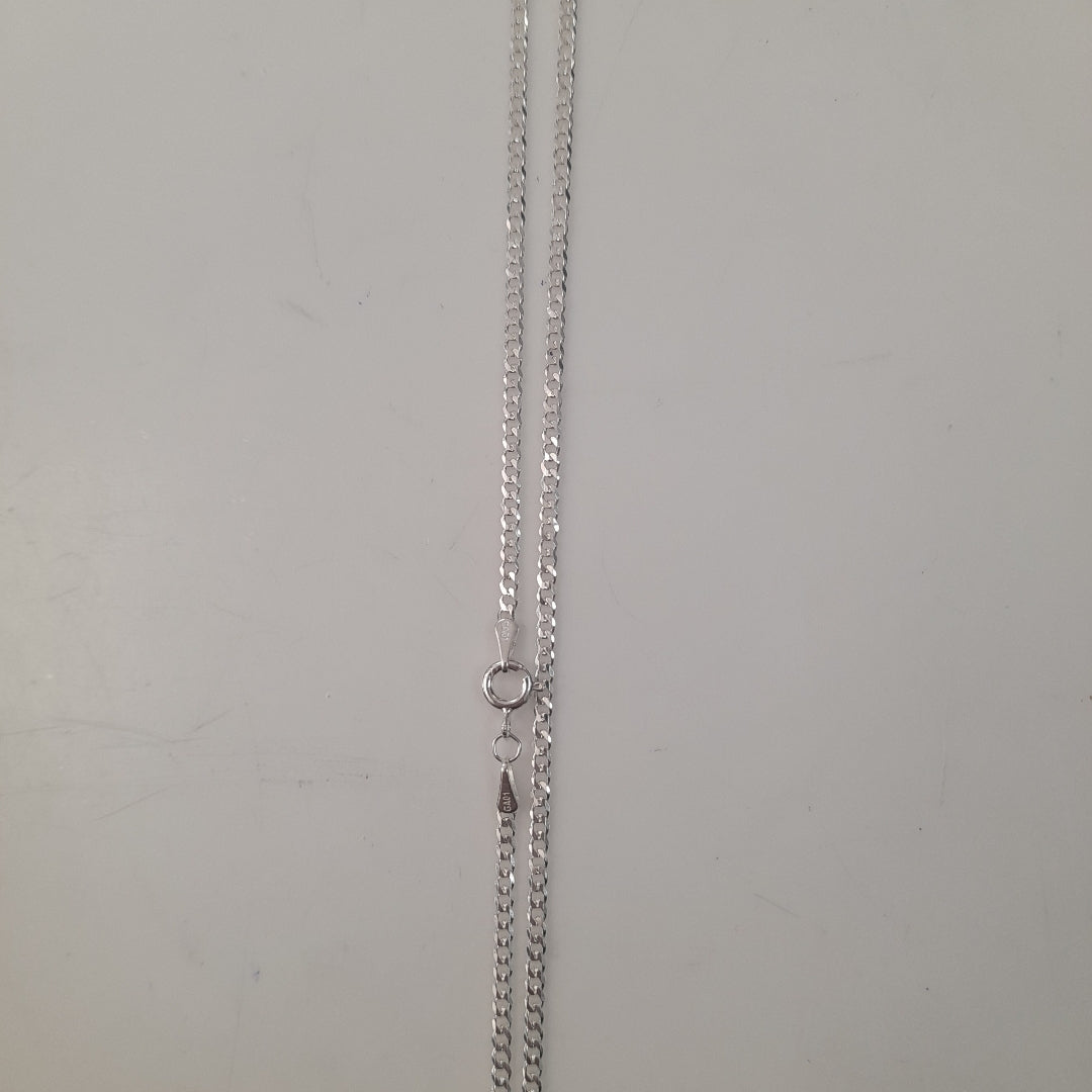 CADENA TEJIDO BARBADO PLATA .925 60 CM 5.6 GR (NUEVO)