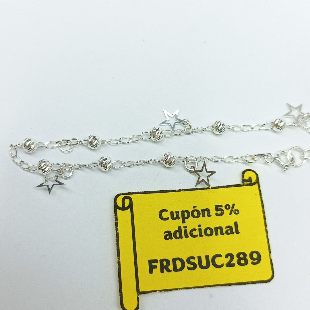 PULSERA TEJIDO ESPECIAL PLATA .925 18 CM 2.6 GR (NUEVO)