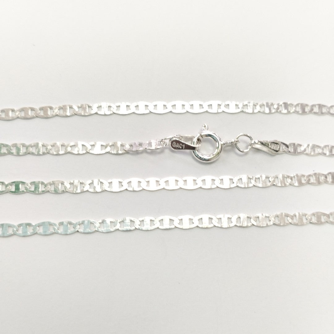 CADENA TEJIDO ESPEJO PLATA .925 55 CM 3.8 GR (NUEVO)