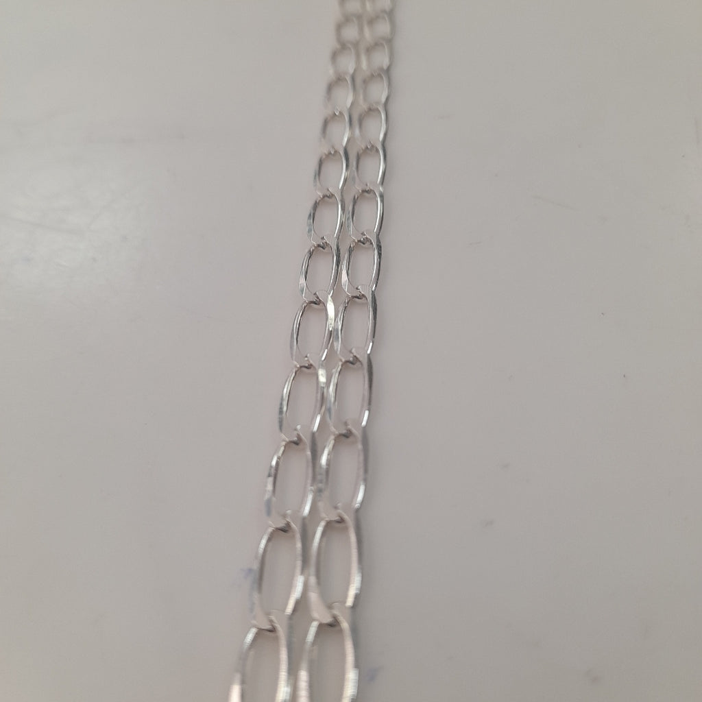 CADENA TEJIDO ESLABONES PLATA .925 55 CM 10 GR (NUEVO)