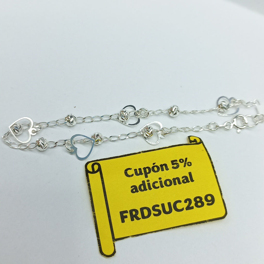 PULSERA TEJIDO ESPECIAL PLATA .925 18 CM 2.7 GR (NUEVO)