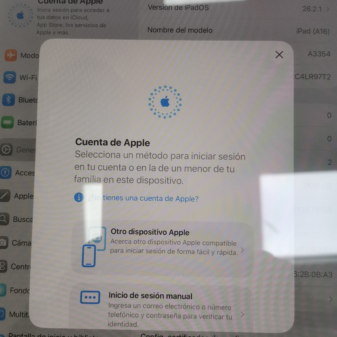 TABLETA APPLE IPAD A16 A3354 (2025) 128 GB 6 GB RAM (SEMINUEVO)