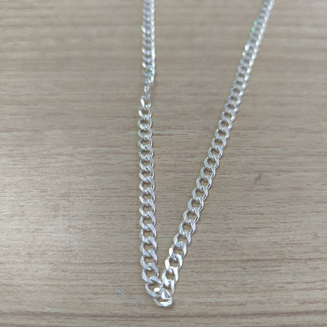 CADENA TEJIDO BARBADO PLATA .925 60 CM 14.1 GR (NUEVO)