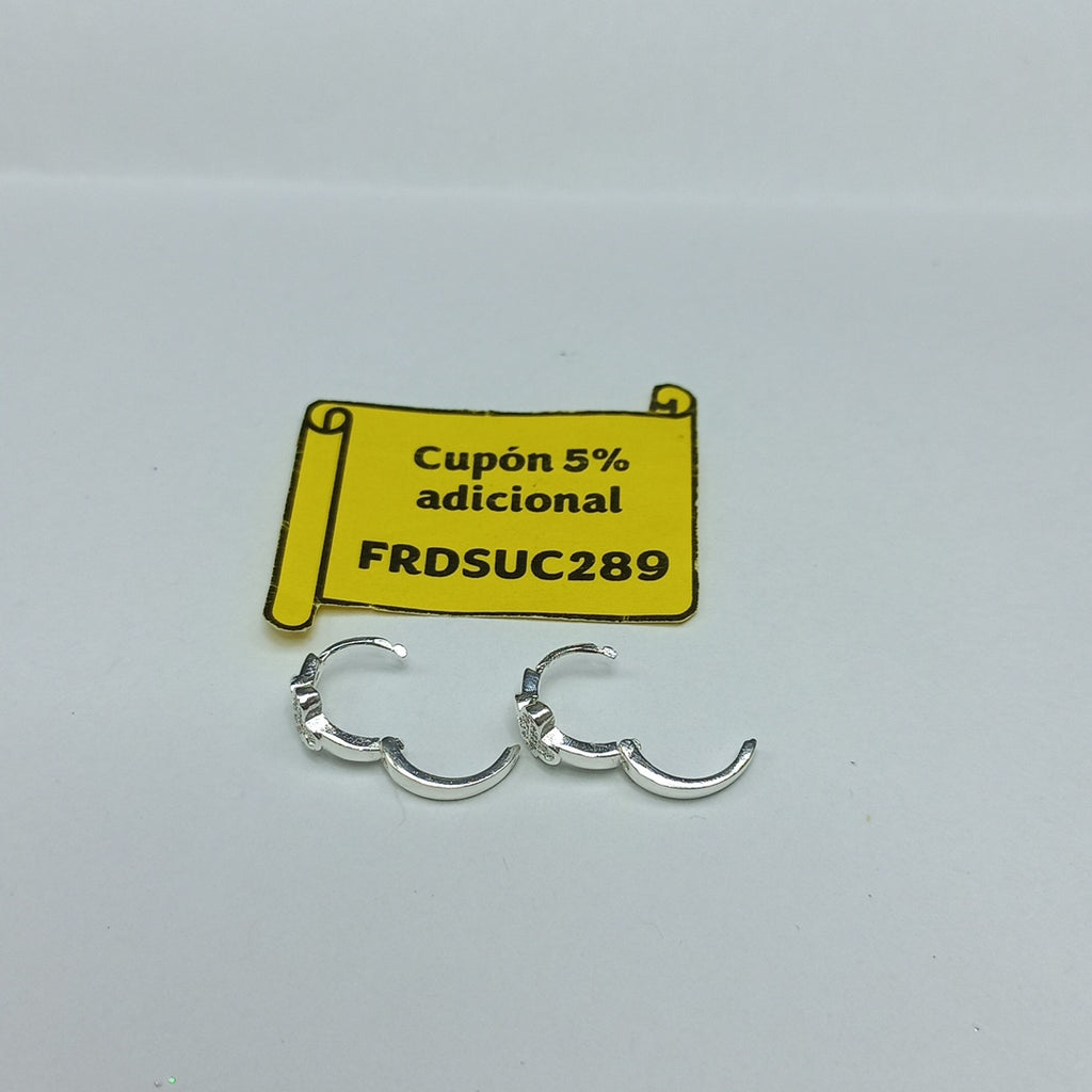 ARRACADAS C/CIRCONIAS PLATA .925 1.9 GR (NUEVO)