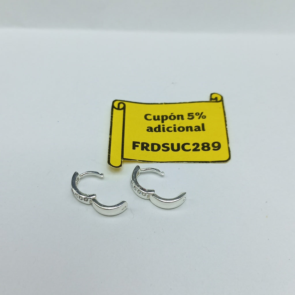 ARRACADAS C/CIRCONIAS PLATA .925 2.1 GR (NUEVO)