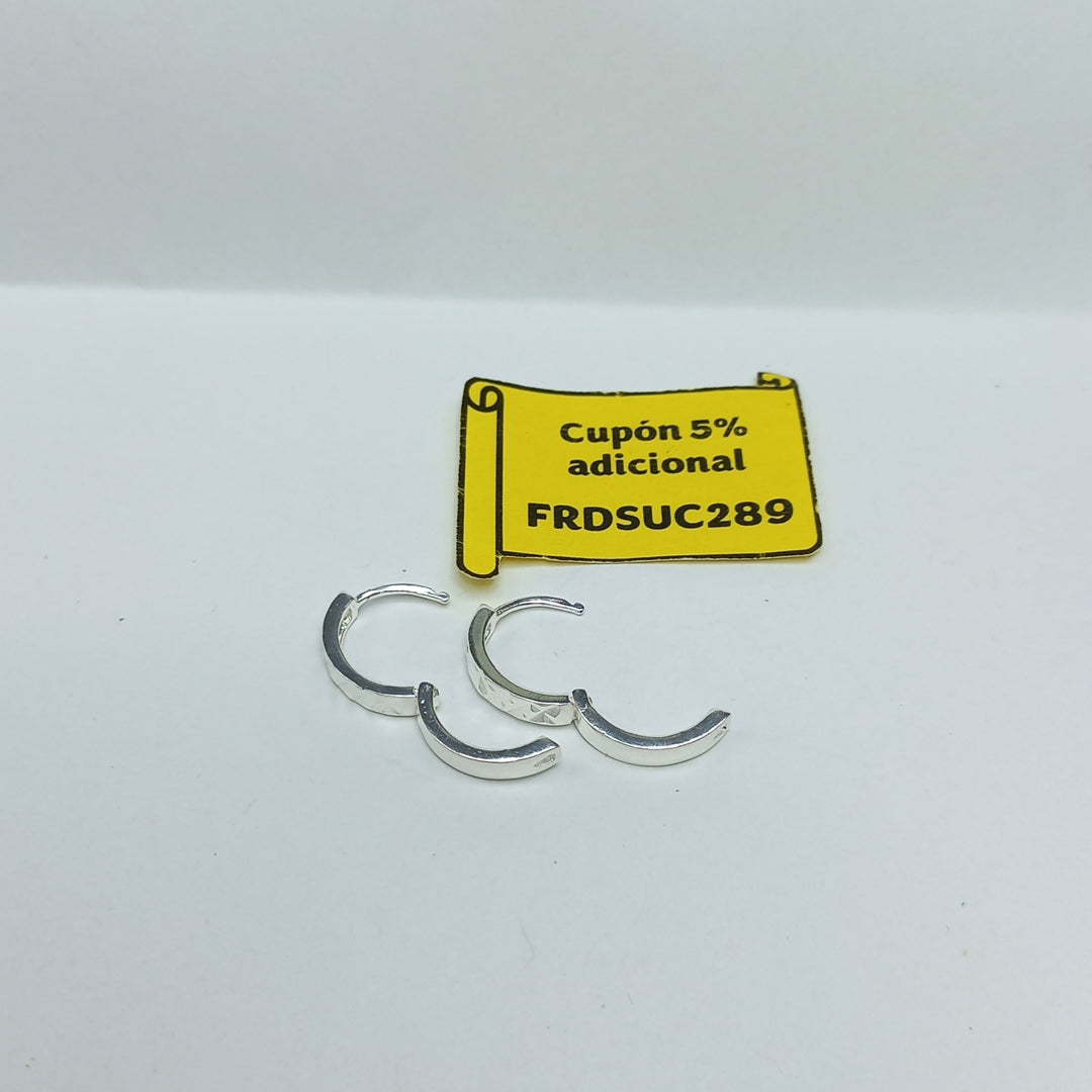 ARRACADAS LABRADAS PLATA .925 3.3 GR (NUEVO)