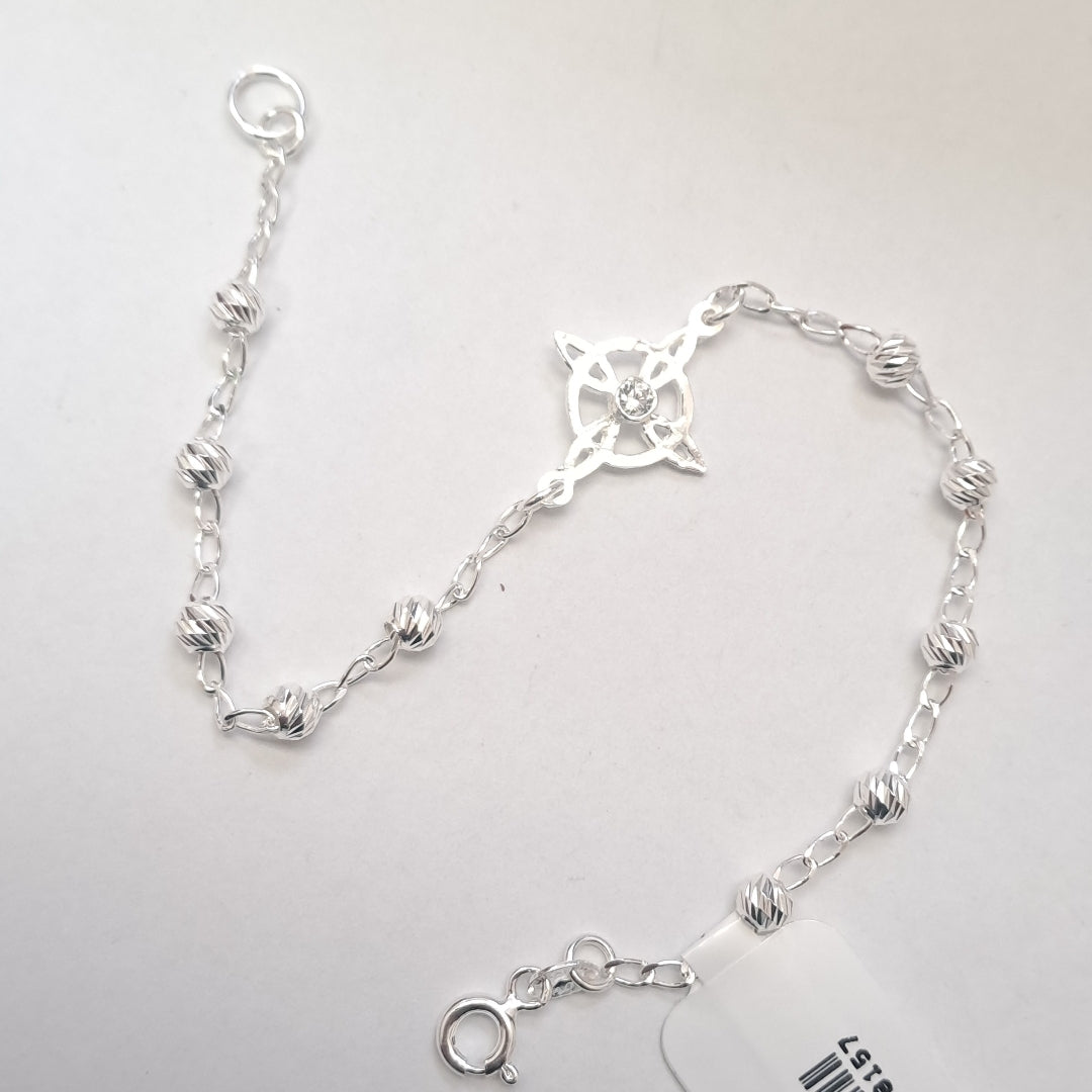 PULSERA TEJIDO ESPECIAL PLATA .925 18 CM 2.8 GR (NUEVO)