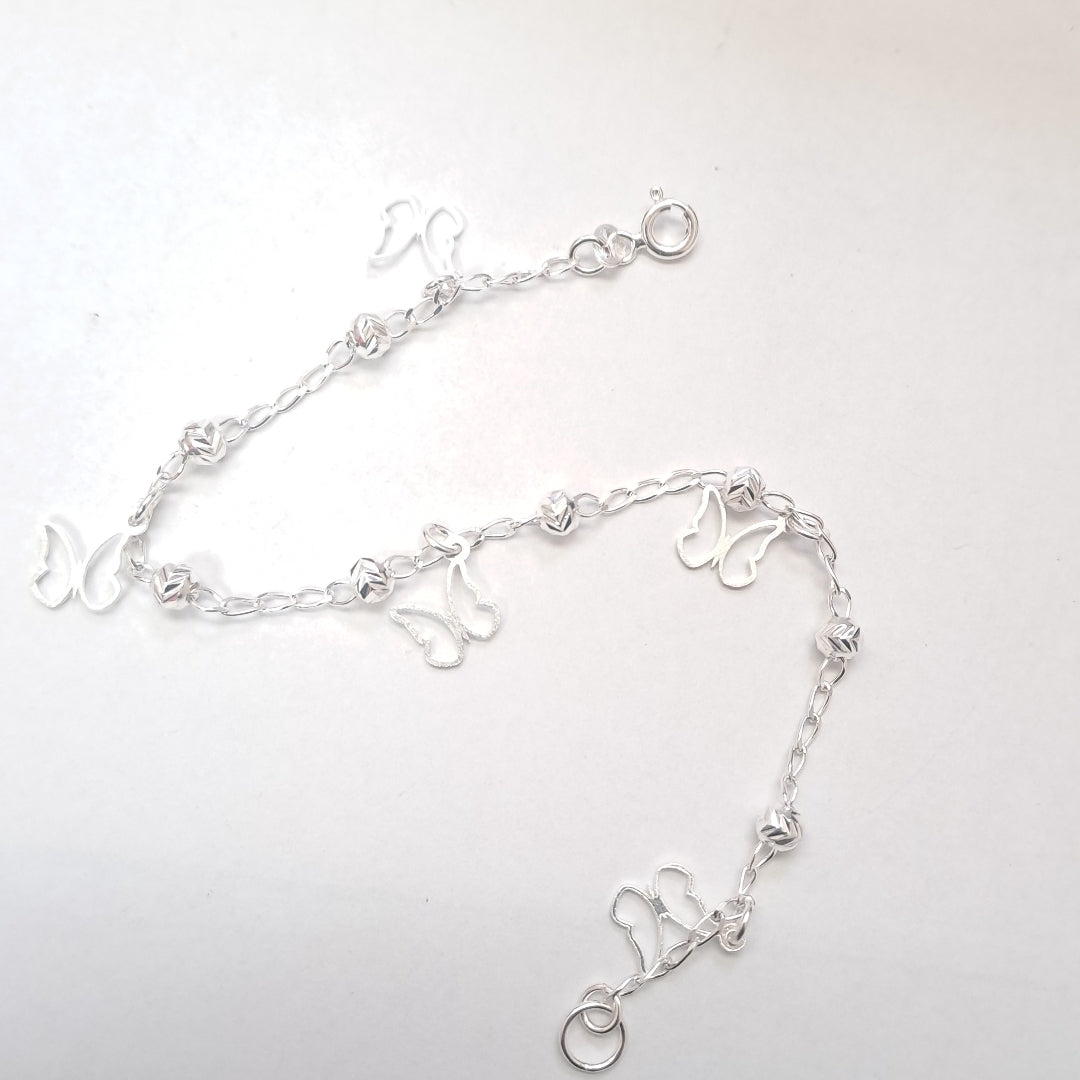 PULSERA TEJIDO ESPECIAL PLATA .925 18 CM 2.8 GR (NUEVO)