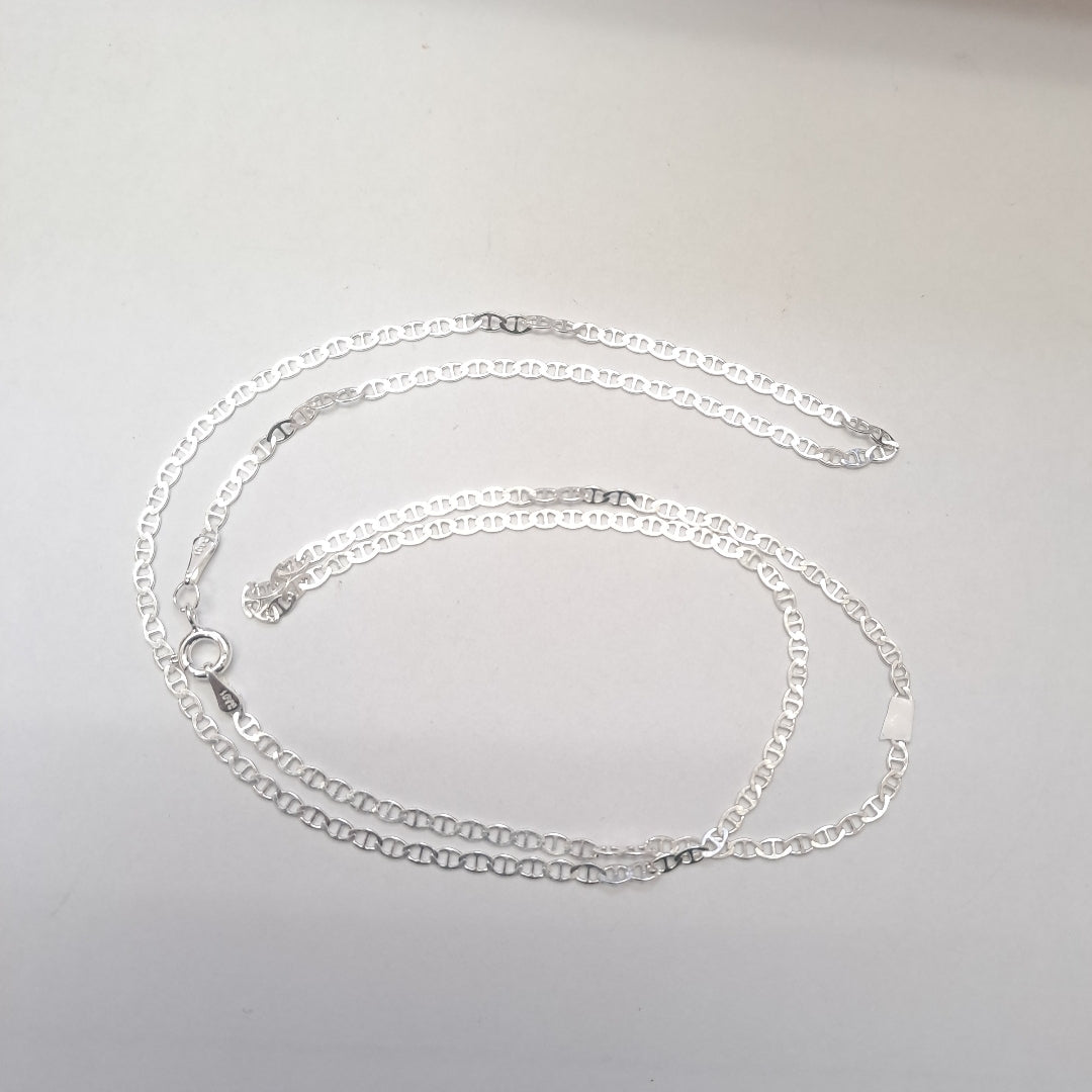 CADENA TEJIDO GUCHI PLATA .925 60 CM 3.7 GR (NUEVO)
