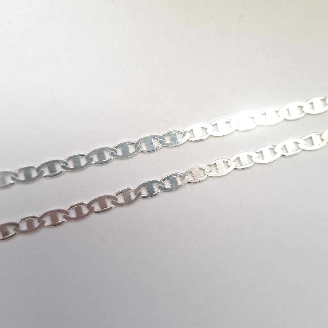CADENA TEJIDO GUCHI PLATA .925 55 CM 8.3 GR (NUEVO)