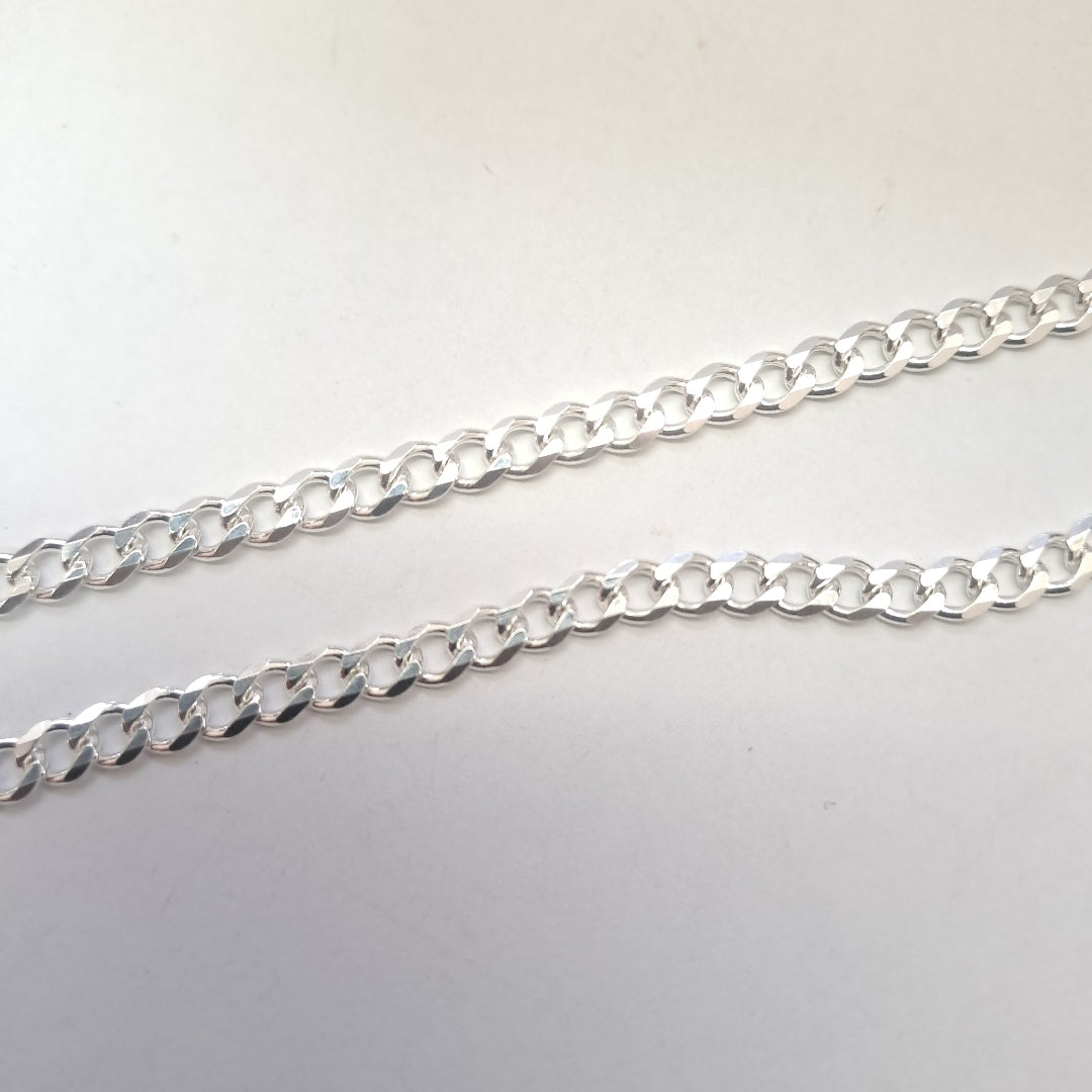 CADENA TEJIDO BARBADO PLATA .925 55 CM 12.8 GR (NUEVO)