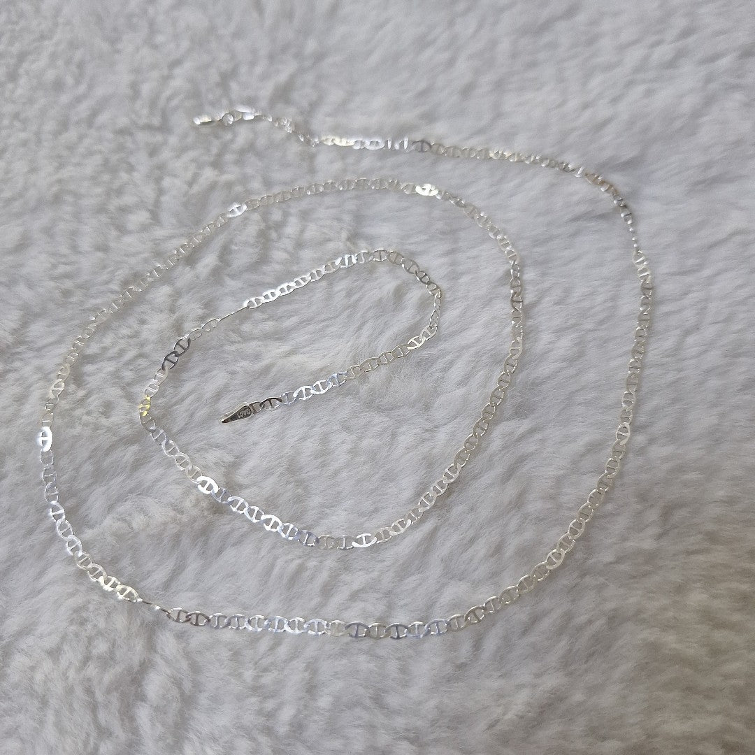 CADENA TEJIDO GUCHI PLATA .925 60 CM 3.7 GR (NUEVO)