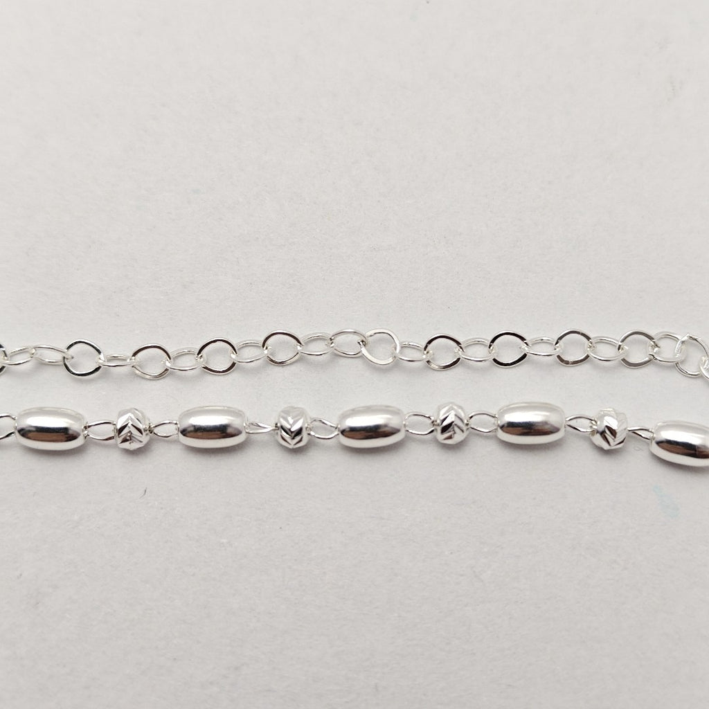 PULSERA TEJIDO ESPECIAL PLATA .925 18 CM 2.6 GR (NUEVO)
